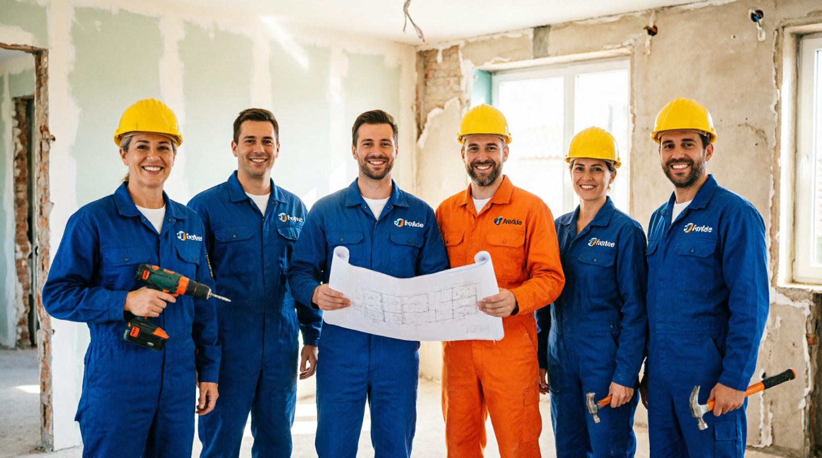Trabajadores realizando instalación y reforma de cocina en Valencia